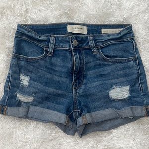 Pac sun super stretch jean shorts
